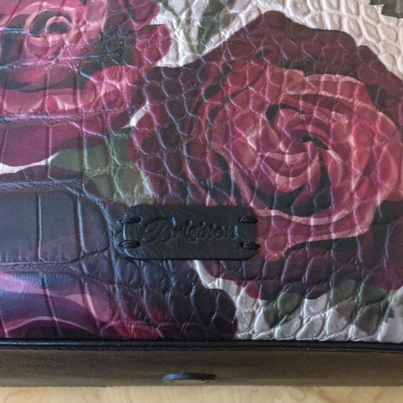 BRIGHTON | Victorian Rose Croc Embossed Leather Tote & Wallet - Picture 7 of 16